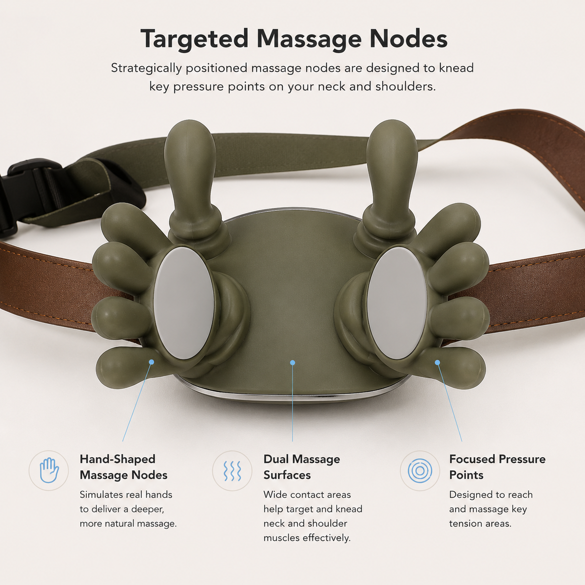 KyndRelief Premium Neck Shoulder Massager targeted massage nodes close-up