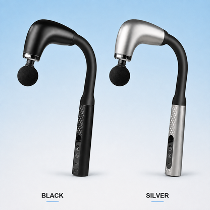 KyndRelief Premium Long Handle Massage Gun — Black and Silver options