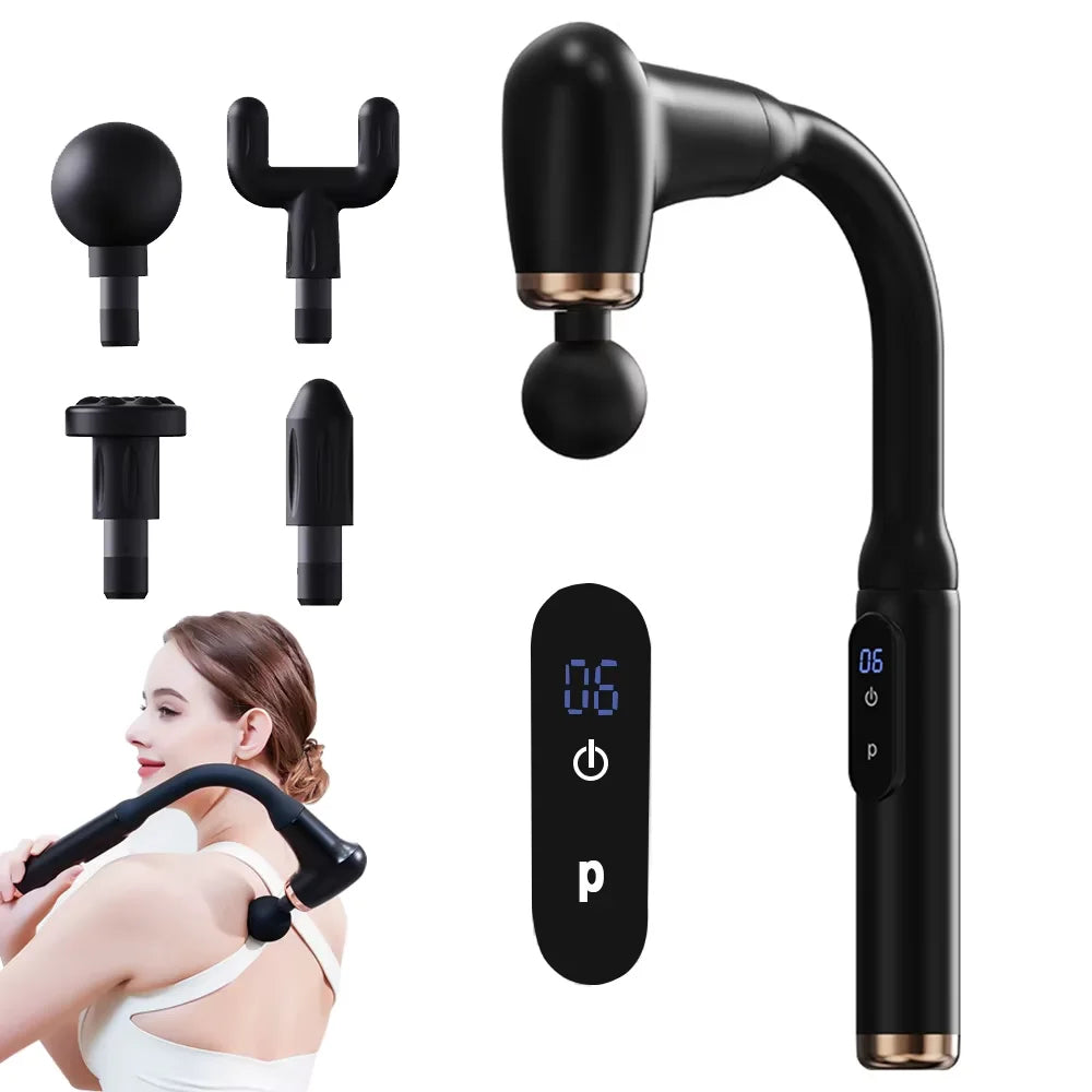 KyndRelief long handle massage gun with attachment heads